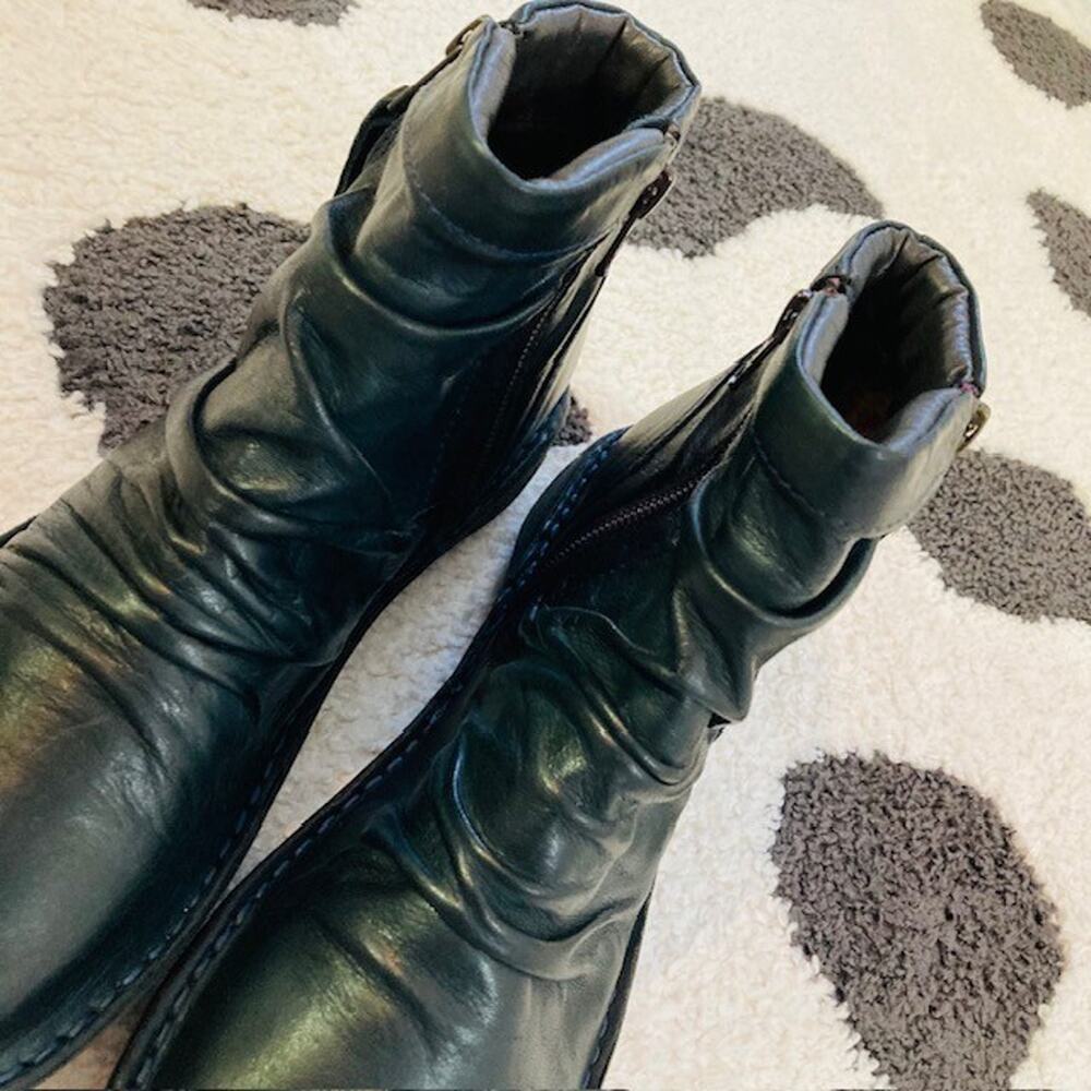 Miz Mooz $160 Womens Size 38 US 7.5-8 Pleasant Blue Ankle Comfort Boots Booties - Picture 6 of 13